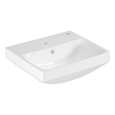 Grohe Euro Ceramic Wastafel - vrijhangend - 45x 39cm - met kraangat - met overloop - exclusief wandbevestiging - alpine wit