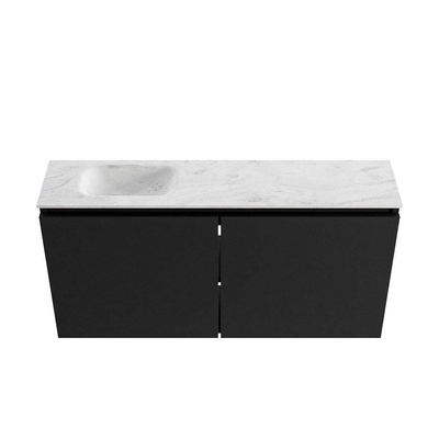 MONDIAZ TURE-DLUX 100cm toiletmeubel Urban. EDEN wastafel Opalo positie links. Zonder kraangat.