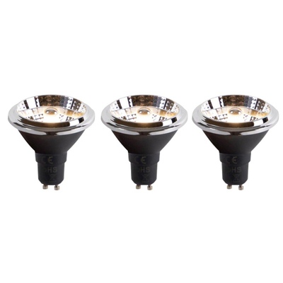 Luedd Lampe LED - lot de 3 - GU10 - 6W - 3000K - 475LM - à intensité réglable