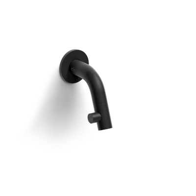 Clou Kaldur robinet de lavabo 4,5x9,5cm bec court montage murale laiton Noir mat