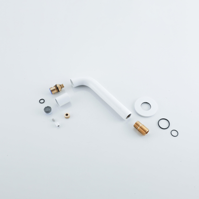 FugaFlow Eccelente Arredo Robinet lave-mains - encastrable - bec 18cm - à raccourcir - blanc mat