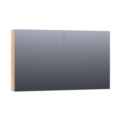 BRAUER Impress Deluxe spiegelkast – 119x70x15 cm – directe LED – Forest Tan