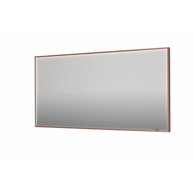 INK SP19 miroir - 160x4x80cm rectangulaire en cadre acier incl dir LED - chauffage - changement de couleur - dimmable et interrupteur - cuivre brossé