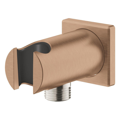 Grohe Rainshower Wandaansluitbocht - 1/2" - met houder - vierkante rozet - brushed warm sunset (koper)