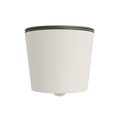 Mondiaz LAVIE WC suspendu – sans bride – 36 x 53 cm – avec abattant softclose – Linen (blanc cassé), abattant Army (vert)