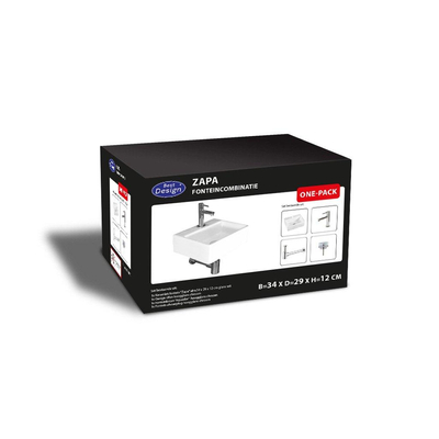 Best Design Class ensemble de lave-mains 34x29cm complet blanc