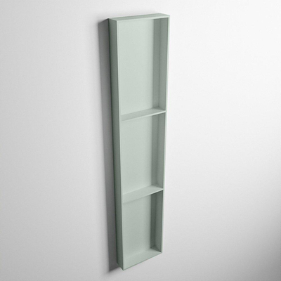 Mondiaz Easy nis 29.5x149.5x8cm voor Inbouw/opbouw 3 open vakken Solid surface Greey/Greey