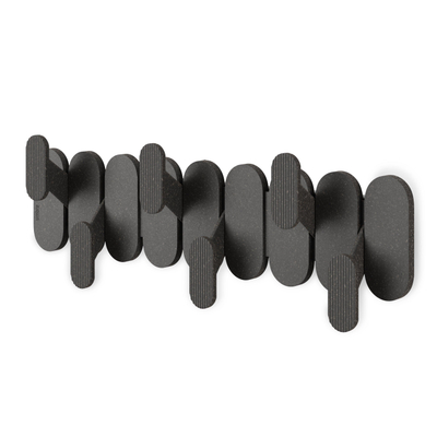 Umbra Tempo porte-serviettes - 16x47x6cm - 6 crochets - noir