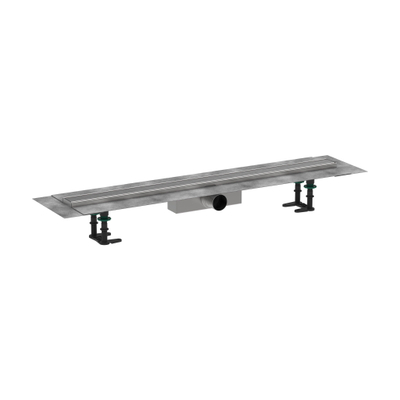 Hansgrohe RainDrain Compact Douchegoot - 90cm - standaard installatie - brushed stainless steel
