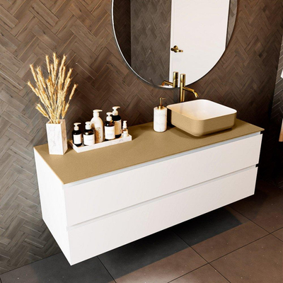 Mondiaz TOP 51 Topblad - 140x51x0.9cm - geschikt voor afdekplaat - Solid surface - Oro