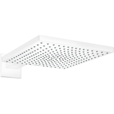 Hansgrohe Raindance E douche de tête - 30x30cm - carré - avec bras de douche - blanc mat