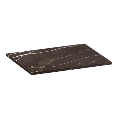 BRAUER Artificial Marble Plan sous vasque - 60x46x2cm - sans trou de robinet - composite - Copper Brown