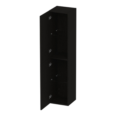 ARMATURE Trust Armoire colonne - 160x35x35cm - sans poignées de meuble avec 2 portes à gauche ou à droite Timber Black