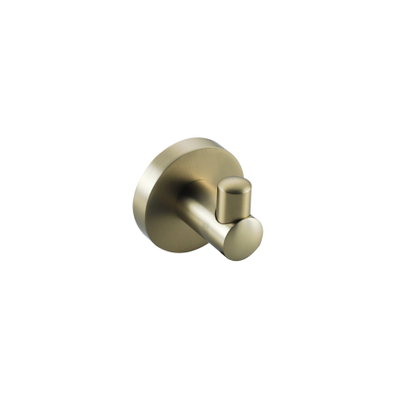 Fortifura Calvi Handdoekhaak - enkel - rond - met rozet - PVD - geborsteld messing (goud)