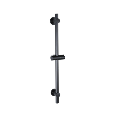 Adema Sparkle 2.0 Ensemble barre de douche coulissante - barre de douche de 70 cm - douchette ronde - flexible de douche en métal - noir mat