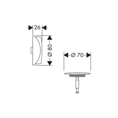 Hansgrohe Universeel Flexaplus afbouwdeel v. badafvoer- en overloopcombinatie brushed black chroom
