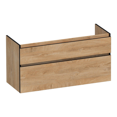 BRAUER Delight Edge wastafelonderkast 120 2 softclose lades - greeploos - 2 sifon uitsparingen - Forest Tan