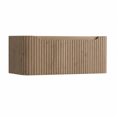 H&R Badmeubelen Juice Wastafelonderkast - 100x45x40cm - afgeronde hoeken - 3D-front - 1 lade - geïntegreerde greep - charleston