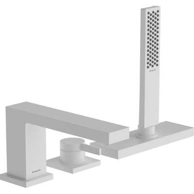 Hansgrohe Tecturis E 3-gats badrandkraan - eengreeps - met sbox - mat wit