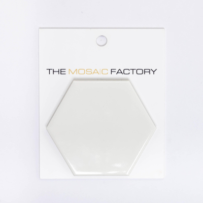 SAMPLE The Mosaic Factory Barcelona mozaïektegel 9.5x11x0.65cm wandtegel voor binnen en buiten hexagon porselein wit geglazuurd