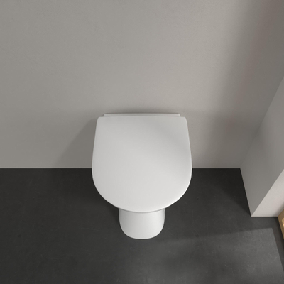 Villeroy & Boch ViCare Cuvette à fond profond - sans bride de rinçage - au sol - blanc brillant Alpin (blanc)