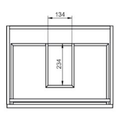Adema Chaci Meuble sous vasque 80cm 2 tiroirs sans poignée Noyer