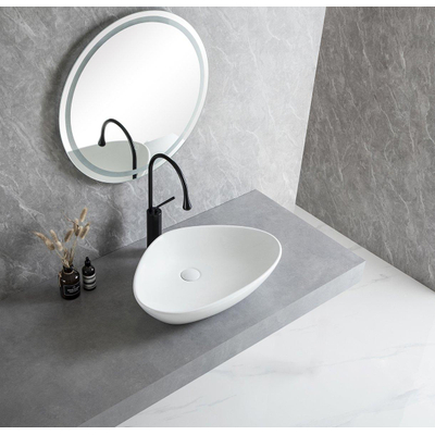 Xellanz Elite waskom rond 58,5 x 39 x 14 cm keramiek glans wit