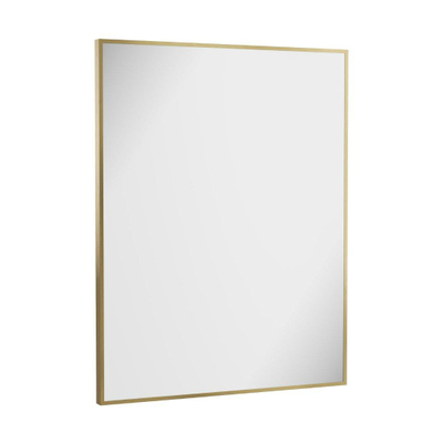Crosswater MPRO Spiegel - 90x70cm - LED - verticaal/horizontaal - geborsteld messing (goud)