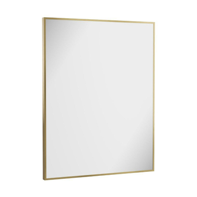 Crosswater MPRO spiegel - 90x70cm - verticaal/horizontaal - geborsteld messing (goud)