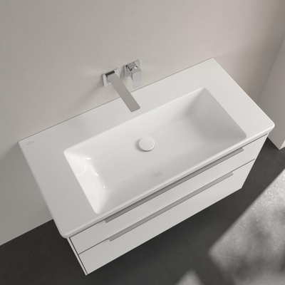 Villeroy & boch subway 3.0 lavabo de meuble 100x47x16.5cm rectangle sans trou de débordement blanc alpin gloss ceramic+