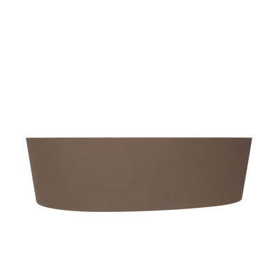 Arcqua Rocker waskom - opbouw - organisch links - 50x37cm - mat chocola