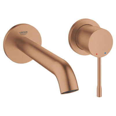 Grohe Essence Wastafelkraan Inbouw - uitloop 18.3cm - M-size - brushed warm sunset (koper)