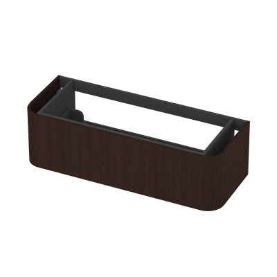 INK Concept R Wastafelonderkast - 120x45x35cm - 1 lade - opliggende grepen - afgeronde hoeken - MDF - dark veneer
