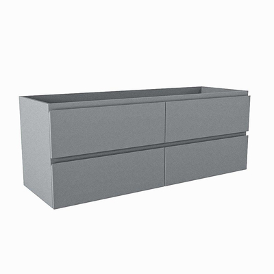 Mondiaz HAY wastafelonderkast - 130x45x50cm - 4 lades - uitsparing links en rechts - softclose - Plata