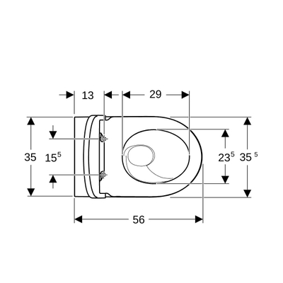 GeberitiCongeberit pack d'icônes WC sur pied à fond creux. TVA, tf, sc qr abattant blanc.