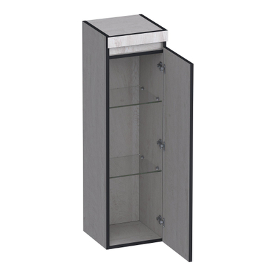 BRAUER Joy Edge armoire de salle de bains - 120x35x35cm - 1 porte - ouverture à droite - sans poignée - Forest Seashell