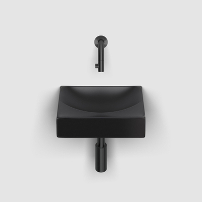 Clou Vale fontein 28 cm zonder kranenbank mat zwart keramiek SHOWROOMMODEL