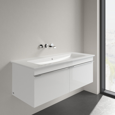 Villeroy & Boch venticello meubelwastafel - 120x50cm - zonder kraangat - met overloop CeramicPlus - White Alpine (glans wit)
