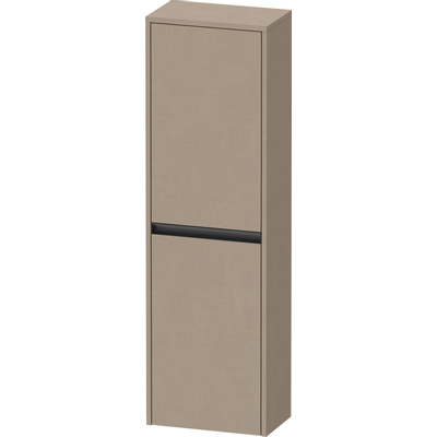 Duravit Ketho.2 Armoire mi-haute 40x24x132cm 2 Portes à droite Panneau de particules Lin Mat