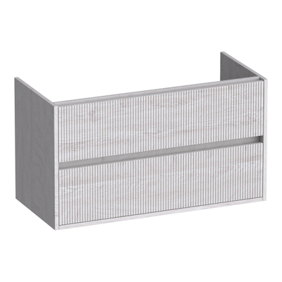 BRAUER Adore Wavy meuble sous lavabo 100 2 tiroirs softclose - sans poignée - 1 découpe pour le siphon - Forest Seashell