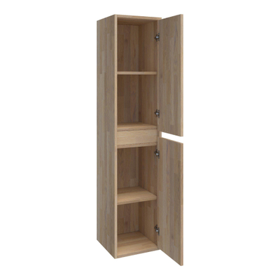 BRAUER Nexxt 160 Badkamerkast - 160x35x35cm - 2 links/rechtsdraaiende deuren - hout - grey oak