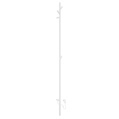 Smedbo Dry Handdoekradiator 10.7x172x8cm ophangen RVS Mat Wit SHOWROOMMODEL