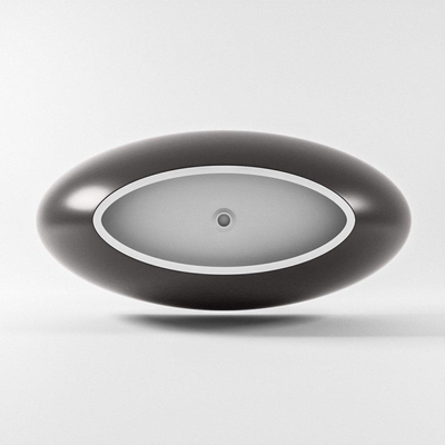 MONDIAZ FLOAT bain autoportant 170x80cm couleur dark grey baignoire intérieure talc