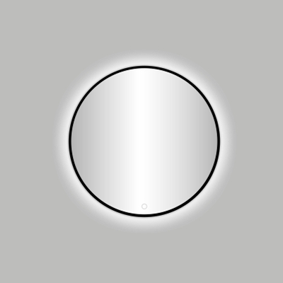 Best-Design Nero Venetië ronde spiegel zwart incl.led verlichting Ø 60 cm