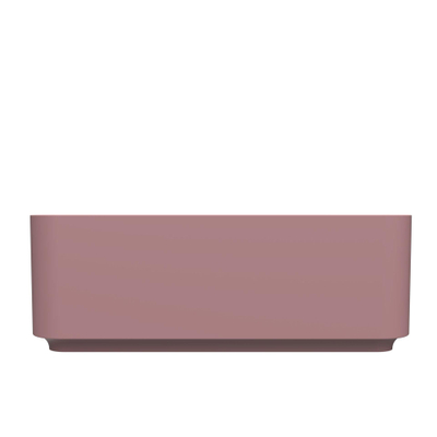 Arcqua Case vasque à poser - 37x37cm - Carré - Marbre de synthèse Rose Mat