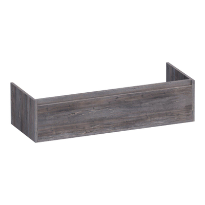 BRAUER Hope wastafelonderkast - 119x30x45.5cm - 1 softclose lade greeploos - 1 sifon uitsparing - Driftwood