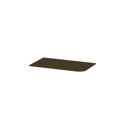 INK Concept R Wastafelblad - 80x45x1.7cm - tbv onderkast afgerond rechts - Fineer - Shadow veneer