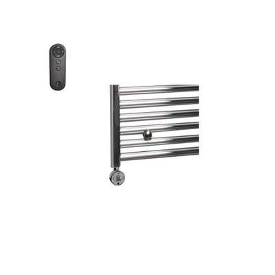 Sanicare HVS Elektrische Radiator - 172x45cm - 671W - met afstandsbediening - thermostaat - chroom - linksonder - chroom