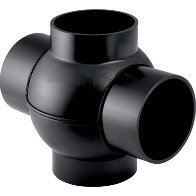 Geberit afvoer PE - fitting - kogelstuk - 88.5 graden - 2 aansluitingen onder - 180 graden - 110x90