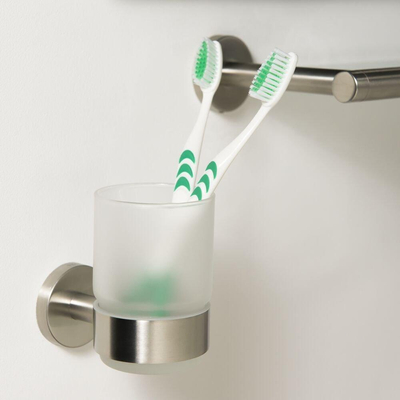 Tiger Boston Porte-gobelet - avec verre - inox brossé/verre mat